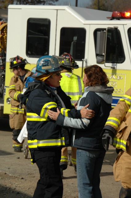 EMT Shawnee Schreiber during a training exercise